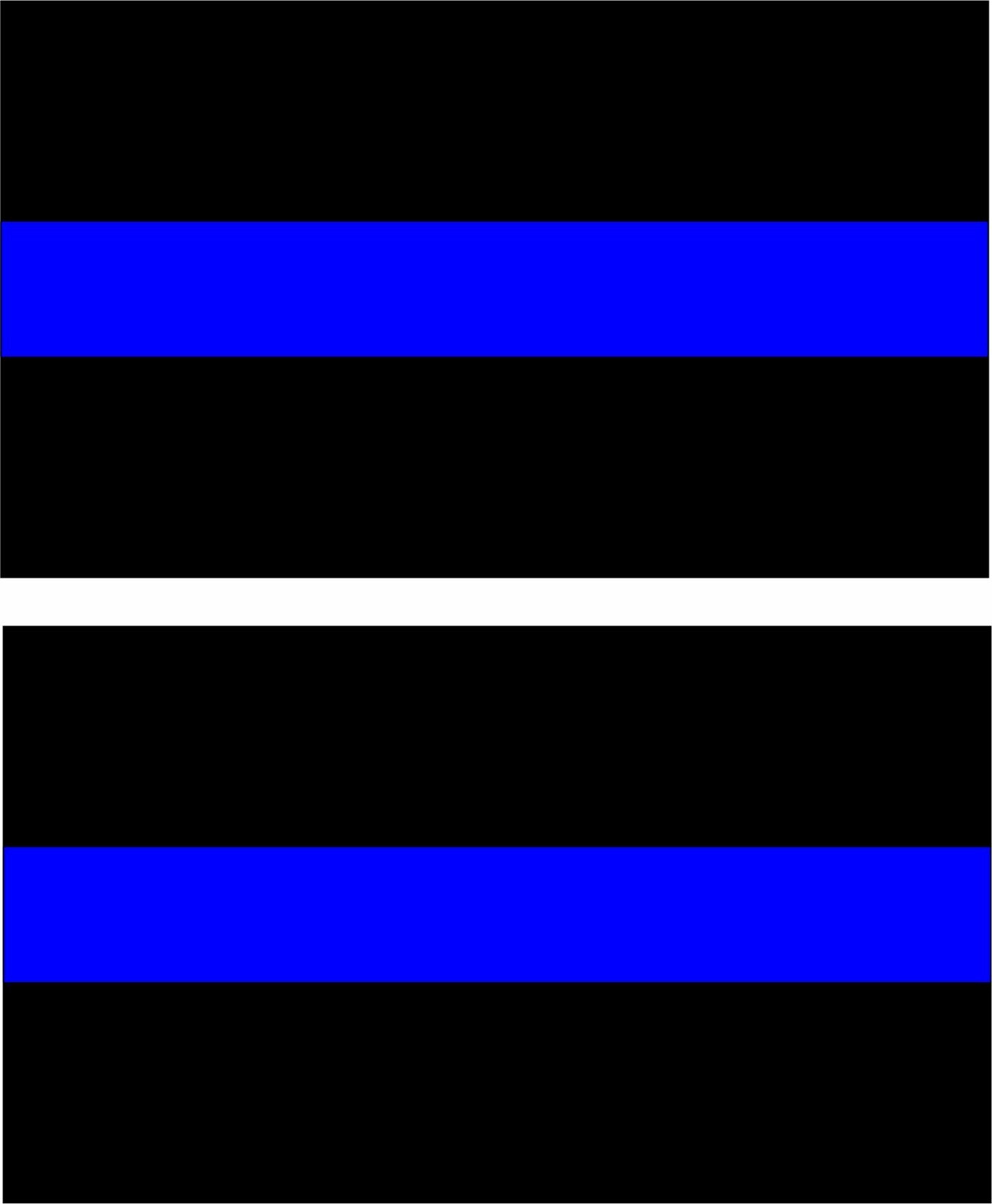 Thin Blue Line Decal Reflective 5