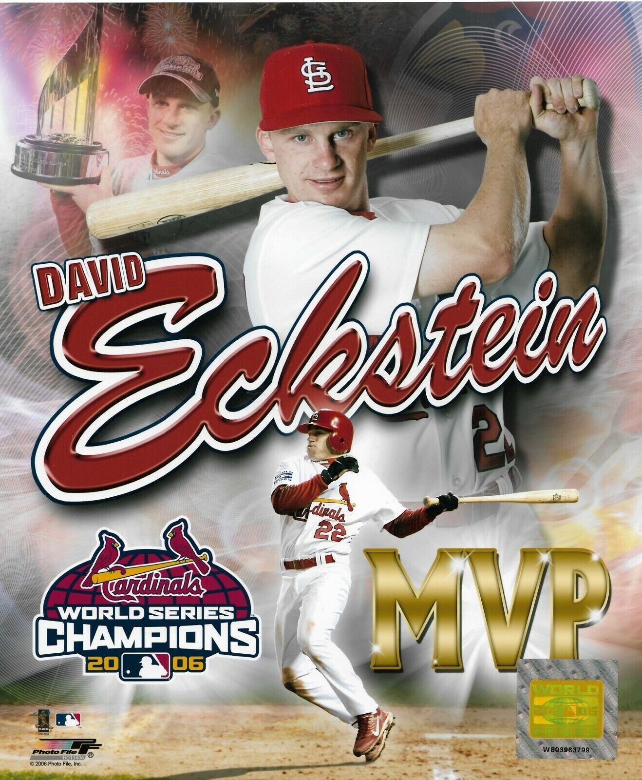 David Eckstein 2006 World Series MVP Photo File St. Louis