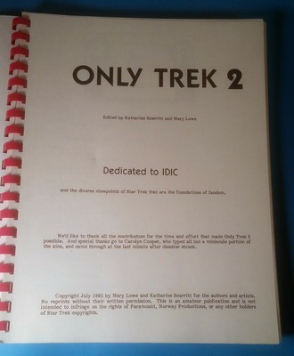 2 Only Trek   Star Trek Fanzines #1 -#2