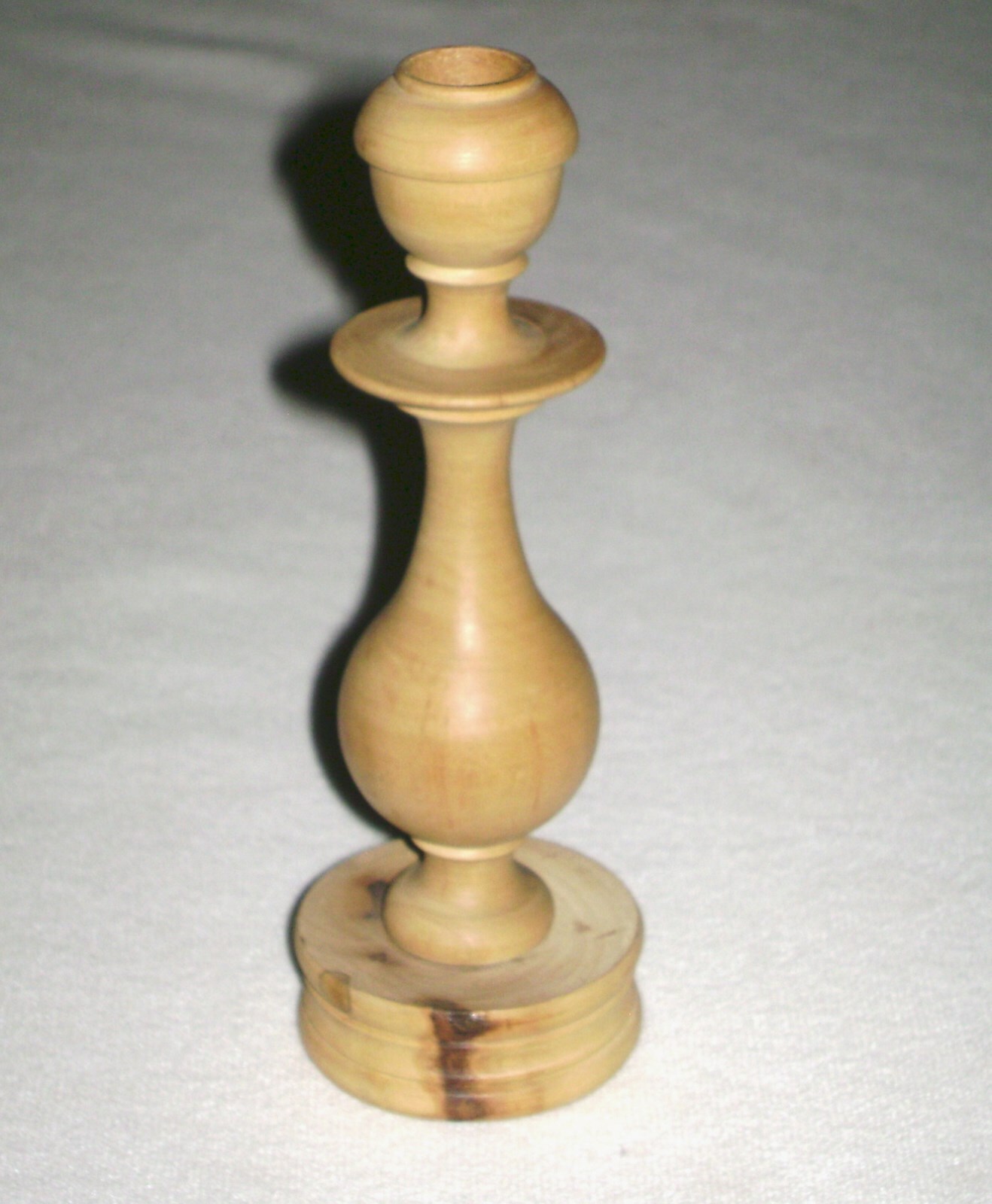 Turned Wood Candlestick Candle Holder