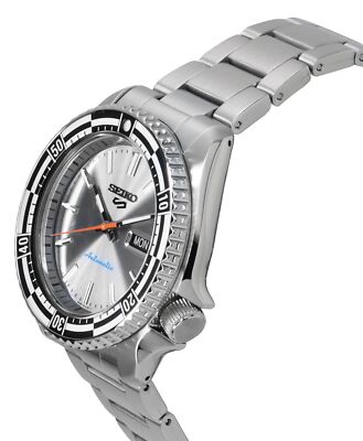 Pre-owned Seiko 5 Sports Skx Style Special Edition Silver Dial Srpk09k1 100m Mens Watch