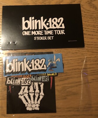 Blink 182 Exclusive  One More Time Tour 2024 4-Pack Sticker Set