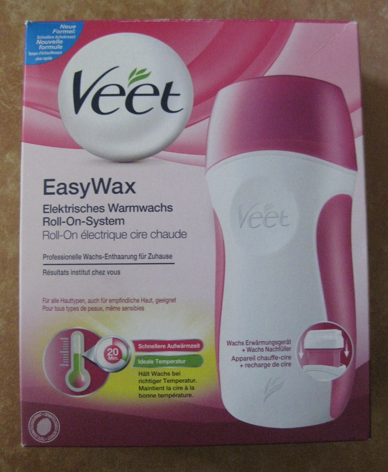 Veet Easy Wax, elektronisches Warmwachs RollOnSystem, 50 ml, neu