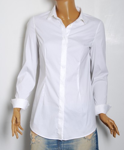 Brunello Cucinelli Women Off-White Shirt Cotton Blend Formal