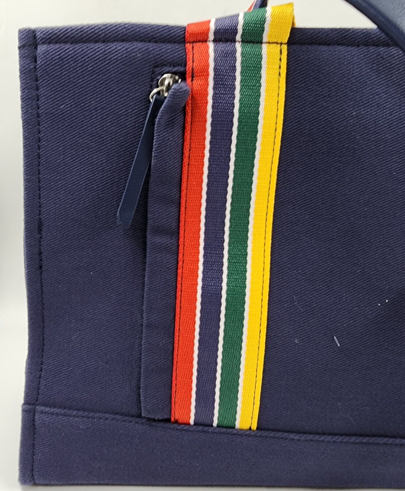 AQUA x Venus Williams Tote Bag Women's Blue Rainbow Removable Strap Zip Closure - Picture 6 of 16