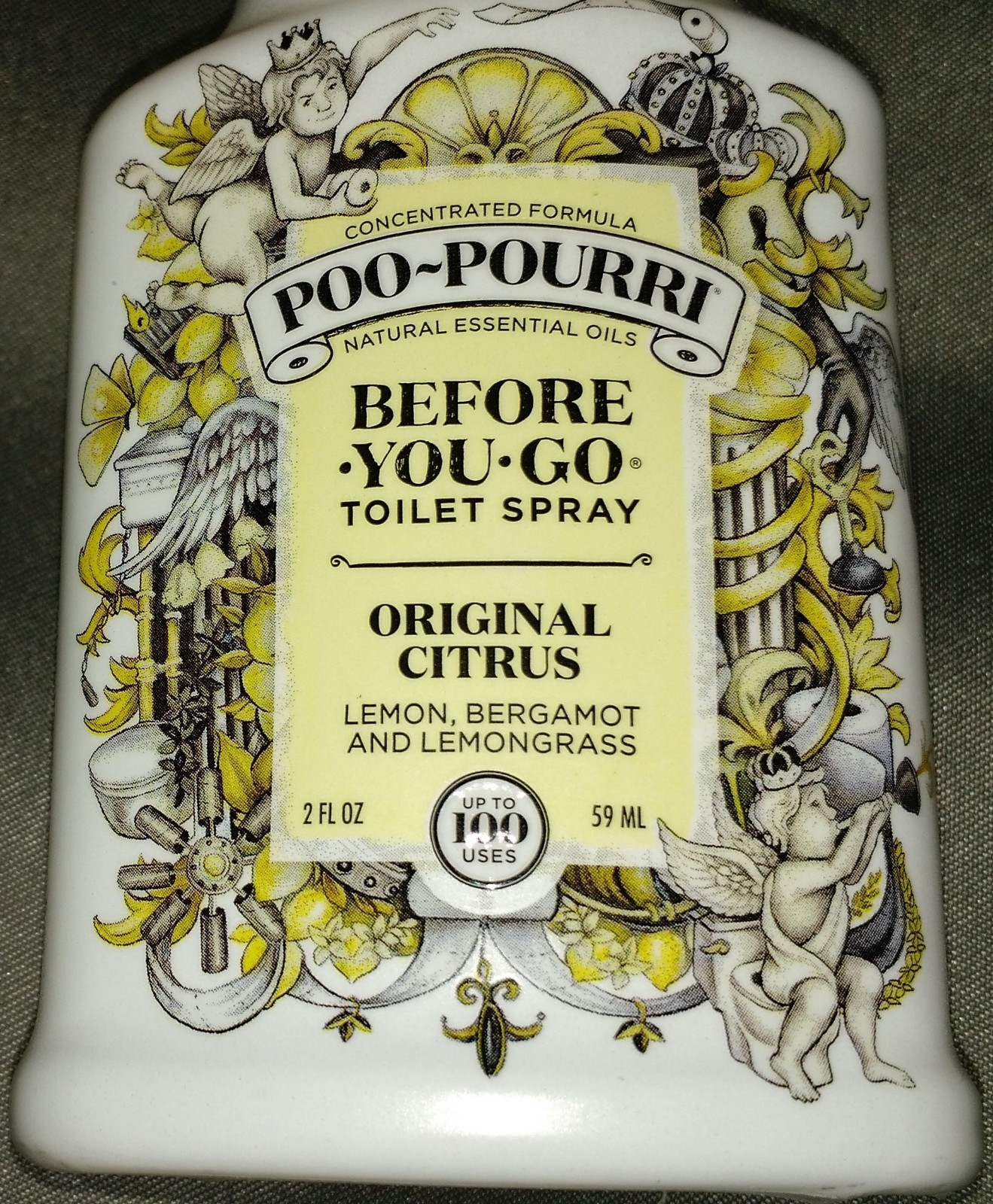POO POURRI Before You Go Toilet Spray ORIGINAL 2 oz, Lemon, Bergamot, Lemongrass
