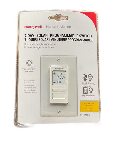 Honeywell 7-Day I Solar I Programmable Switch (RPLS740B)