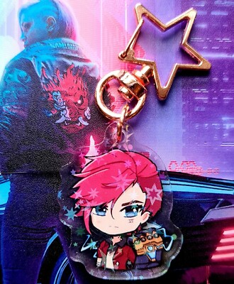 Arcane League of Legends Vi Jinx HOLOGRAPHIC Acrylic Charm Keychain Anime LOL