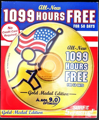 FLAG America Online Collectible / Install Disc, AOL CD  v9.0 Vintage- New/Sealed