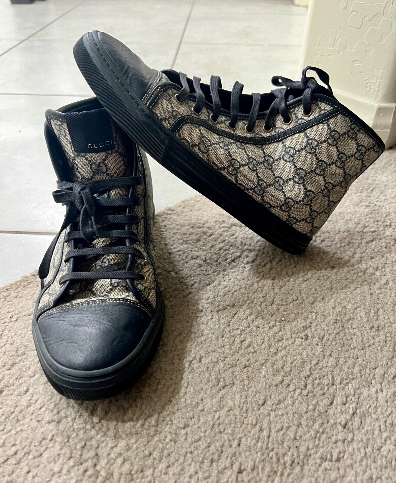 Gucci GG Brooklyn California High Top leather Logo monogram Gucci GG Brooklyn California High Top leather Logo monogram