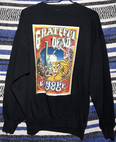 VTG 90s GRATEFUL DEAD EUROPE 1990 EUROPEAN TOUR SWEATSHIRT