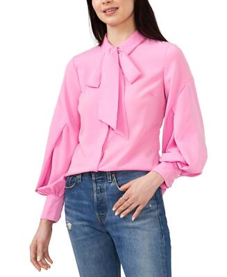 riley & Rae Womens Camille Tie-Neck Blouse 2350001 XS