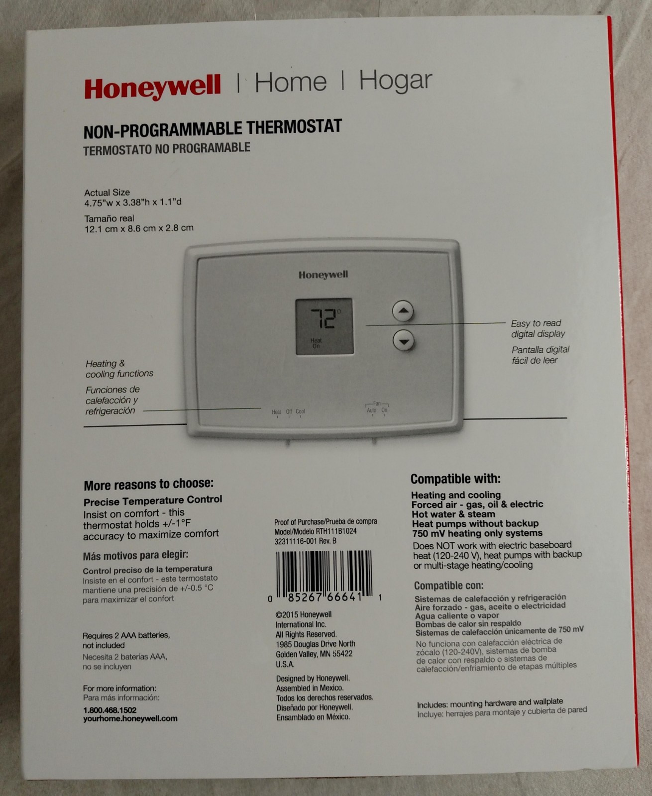 Honeywell Electronic Non-Programmable Thermostat