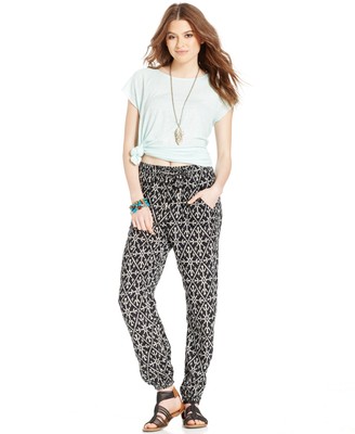 Roxy Sunday Noon Harem Pants True Black Mirage Marking XS