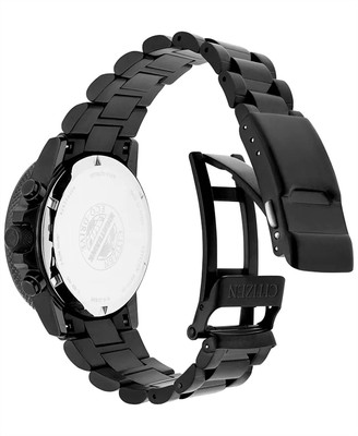 Pre-owned Citizen Men's Chronograph Eco-drive Watch In Black Ion - Size One Size