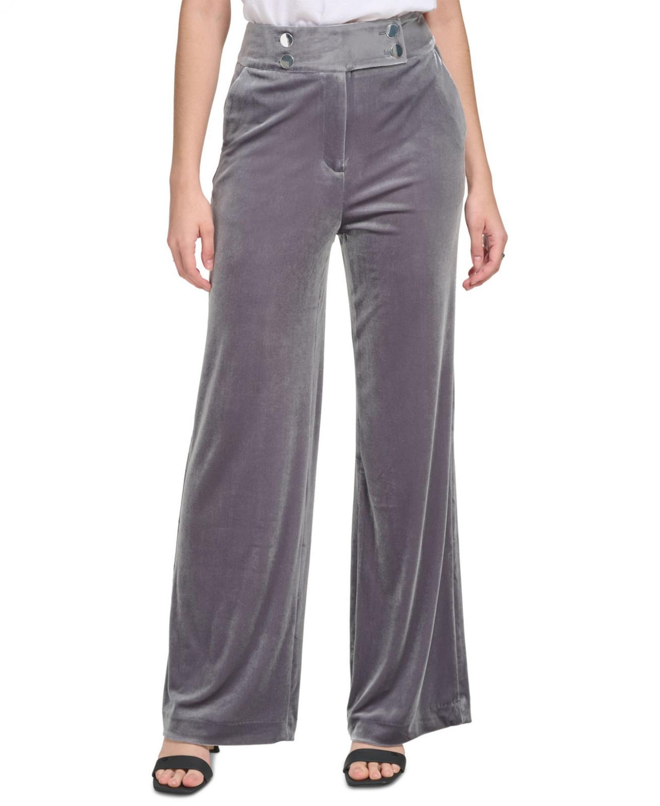 Calvin Klein Women's Velvet Wide Leg Pants 16571532f8437e 8 | eBay