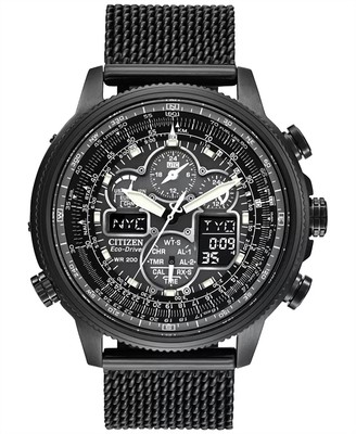 Pre-owned Citizen Men's Eco-drive Navihawk Watch In Black - Size One Size