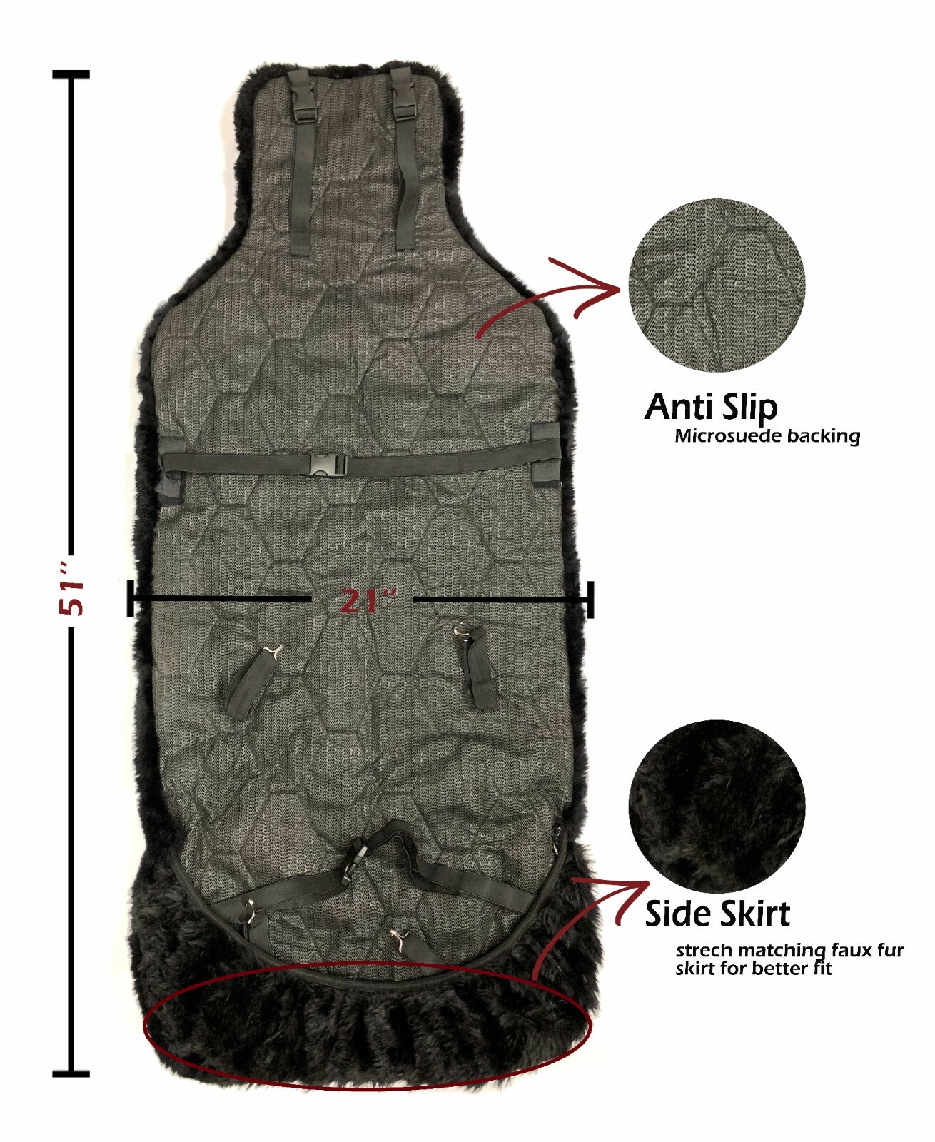 Sheepskin Wrap Easy Fit Seat Cover (1 Piece)