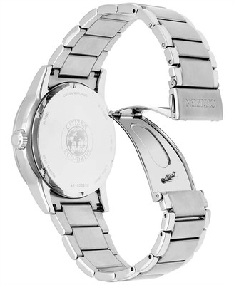 Pre-owned Citizen Men's Dress Eco-drive Stainless Steel Watch In Blue - Size One Size