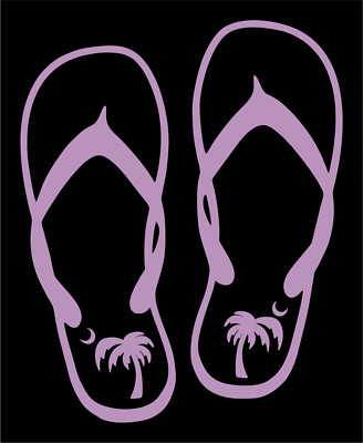Flip Flops Vinyl Art Decal Sticker Car Truck RV Door Window Wall Laptop Tablet