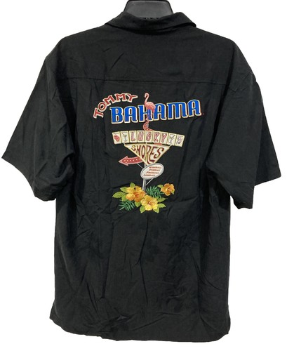 古着 “ Bahama” Hawaiian Shirt Tommy Bahama 25 Years Of Paradise 100% Silk Button Up
