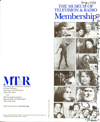 JOYCE RANDOLPH (+2024) - The Honeymooners - Trixie Norton - Autograph Brochure