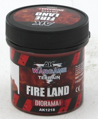 AK Interactive AK1218 Fire Land [100ml] (Wargame Terrain) Red Alien Earth Ground