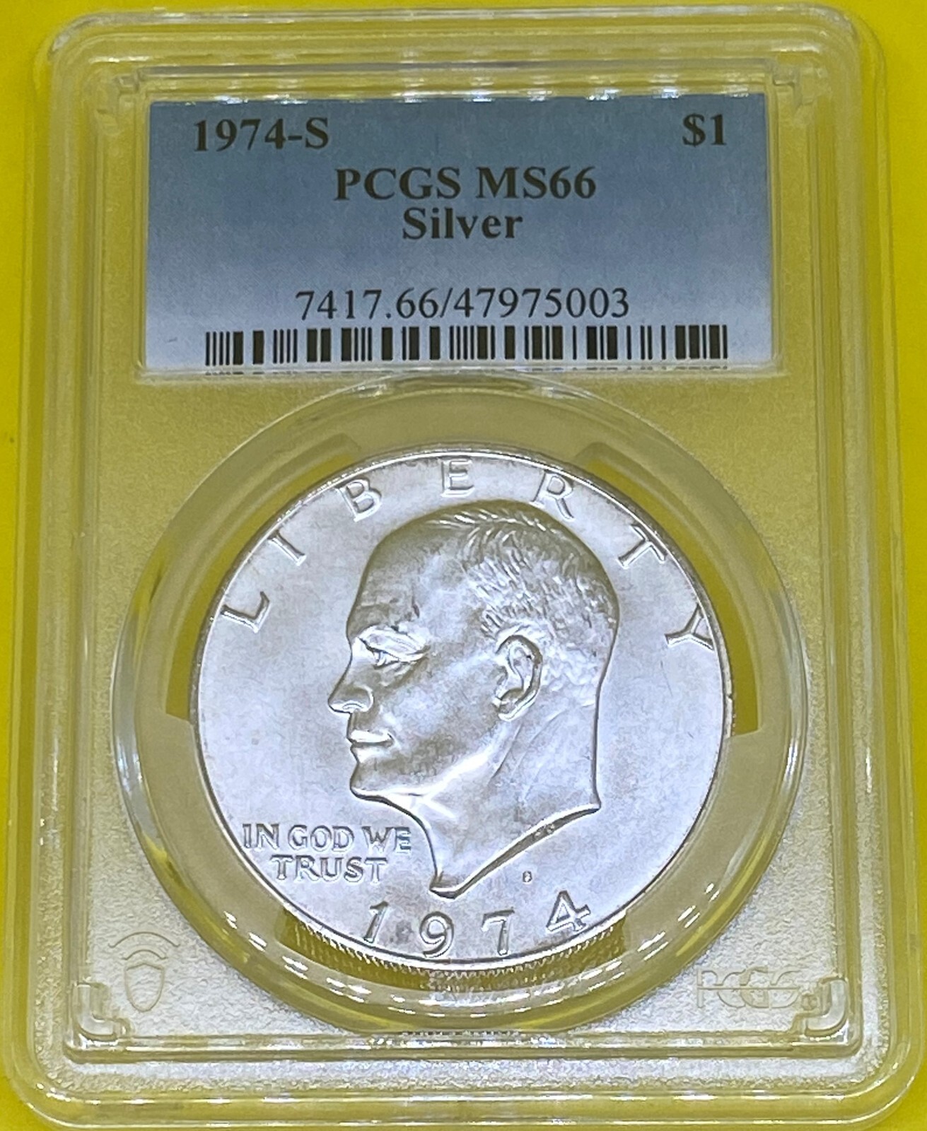 PCGS MS66 1974-S アイゼンハワー銀貨 $1 1974 S $1 Silver Ike Eisenhower Dollar PCGS MS66 | eBay