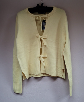 Yellow Solid Winter Wear Full Sleeves Round Neck Women Regular Fit Cardigan  - Selling Fast at