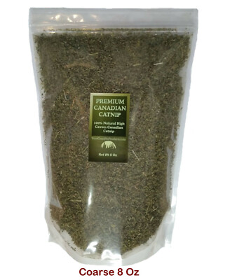 8 Oz "Coarse Cut" Premium Canadian Catnip -  Cat-nip Treat
