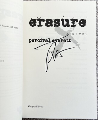 Percival Everett Signed In Person ERASURE Paperback Book - RARE, Authentic