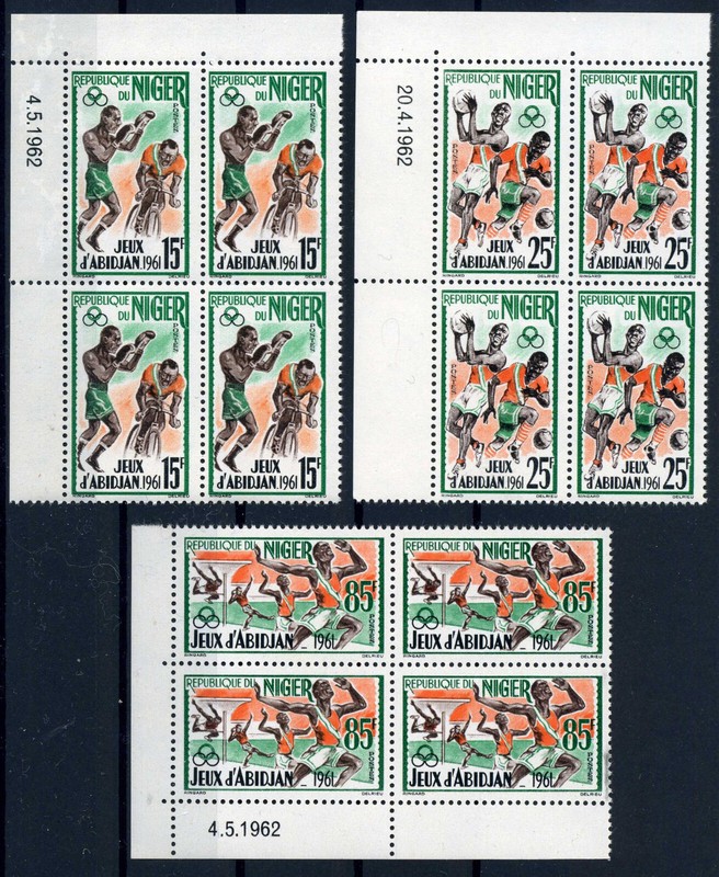 A017/ Niger / Sports â Y&T # 114 / 116 Neufs ** â Coins Dates â Complet