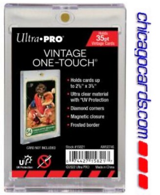 Ultra Pro  VINTAGE One-Touch 35pt Magnetic Card Holder NEW Ultra Clear Quality++