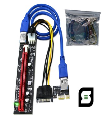 FebSmart PCI-E Riser VER006C GPU PCIE X1 - PCIE X16 Riser Crypto Mining  1PC