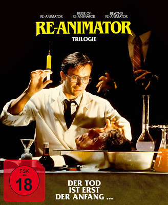 Re-Animator Trilogy Part 1 2 3 Bride of & Beyond Jeffrey Combs Blu-ray Box New