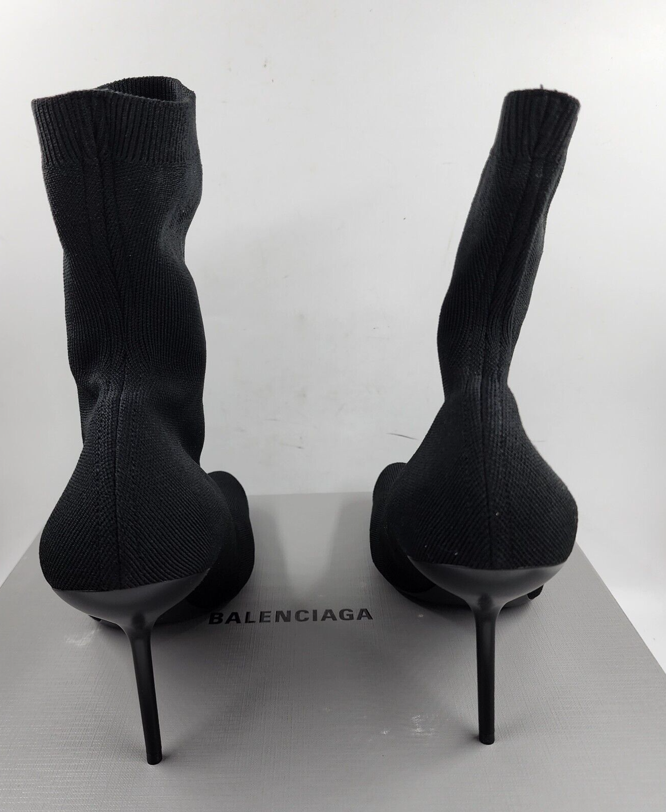 Balenciaga Anatomic High Heel Sock Booties Women's 41/11US Black Solid Pull On - Picture 4 of 21