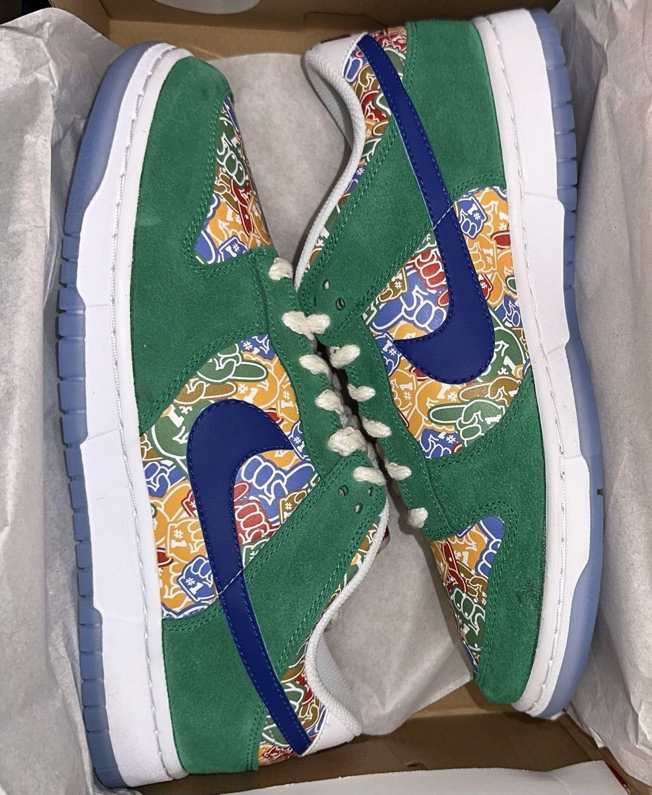 Nike Dunk Low Foam Finger 8-13 Stadium Green Old Royal White Nike Dunk Low Foam Finger 8-13 Stadium Green Old Royal White
