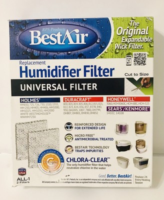 Best Air Universal Replacement Humidifier Filters (2) New 