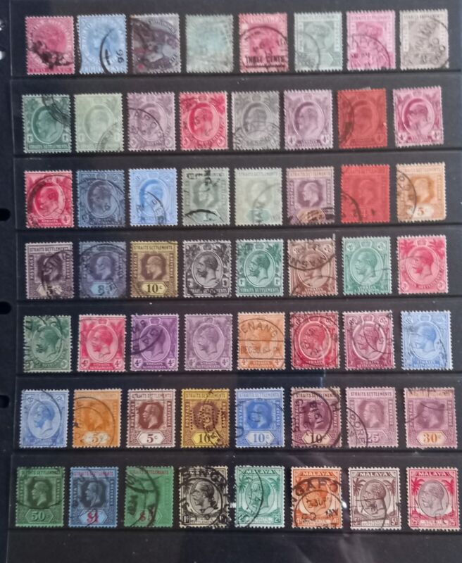 British Commonwealth STRAIT SETTLEMENTS  QV-KGV FINE USED MIXED COLLECTION