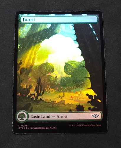 MTG FOIL Forest 276 Full Art - Outlaws of Thunder Junction
