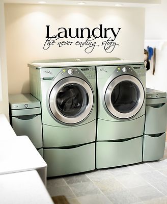 Laundry The Never Ending Cycle Circle Vinyl Wall Decal Art Home Decor