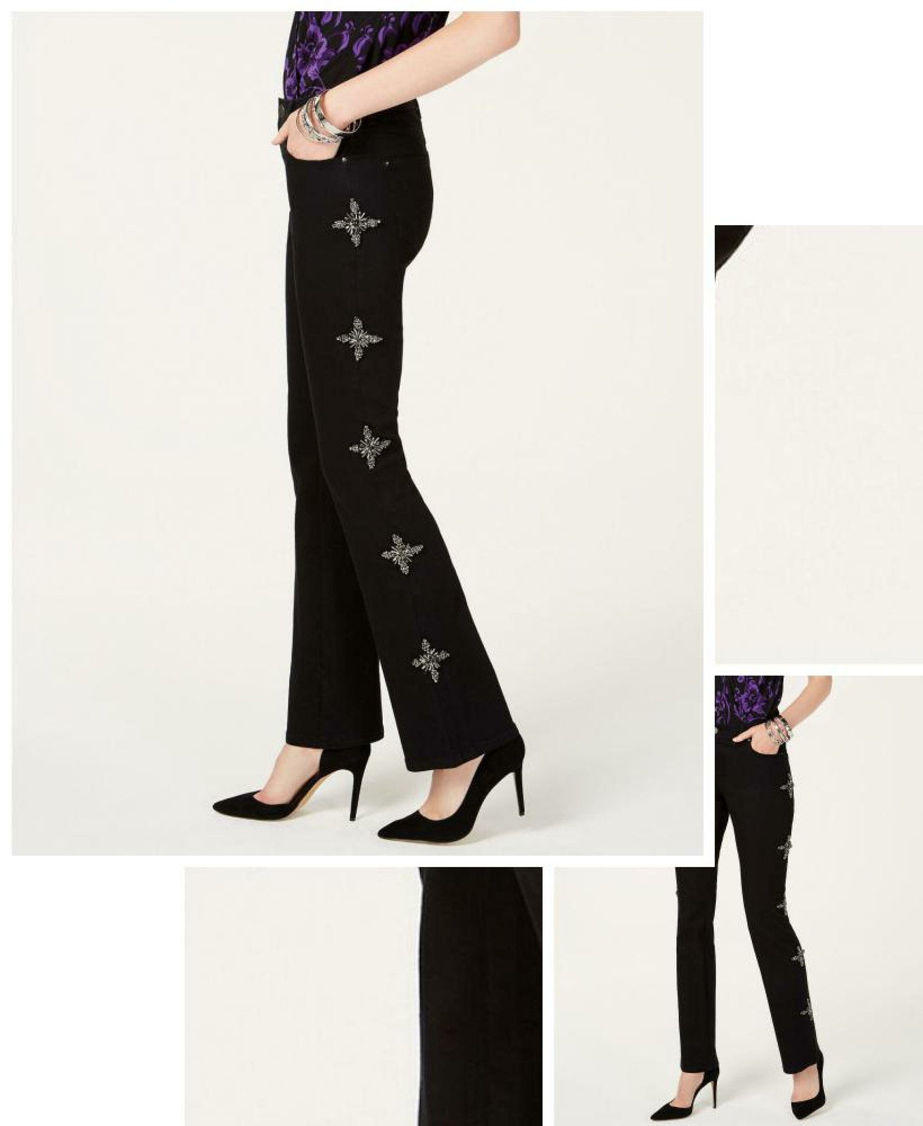 jeans with rhinestones down the side