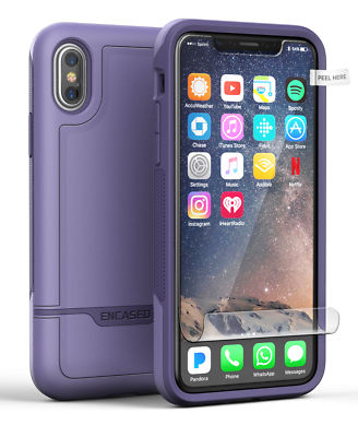 iPhone XS Protective Case Cover, Military Grade Rugged Protection (Rebel) Purple