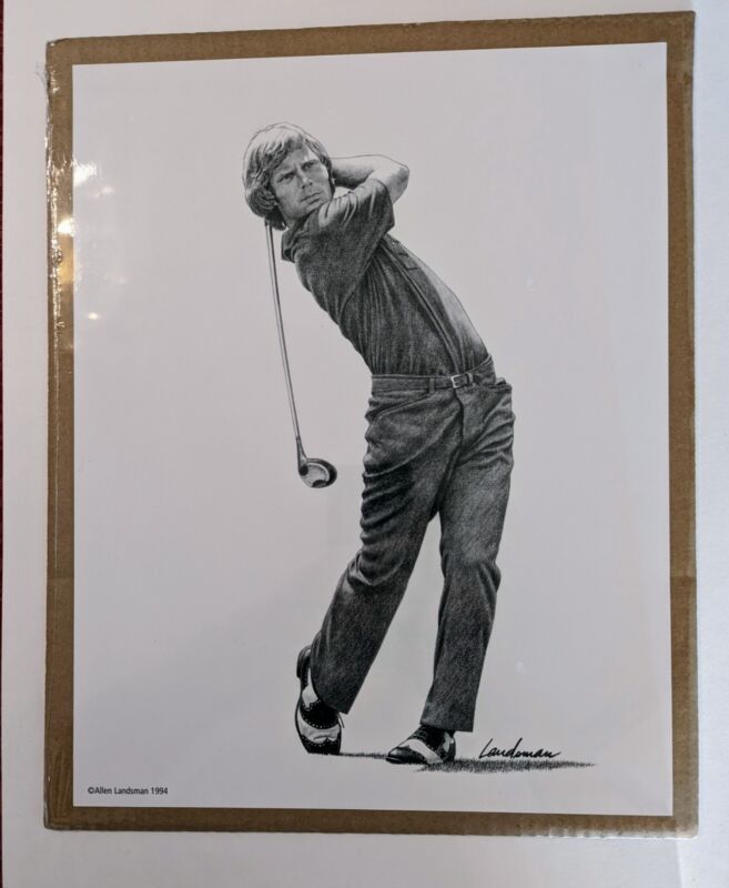 Ben Crenshaw Pencil Sketch Print 11x14 Golfer (By Landsman)