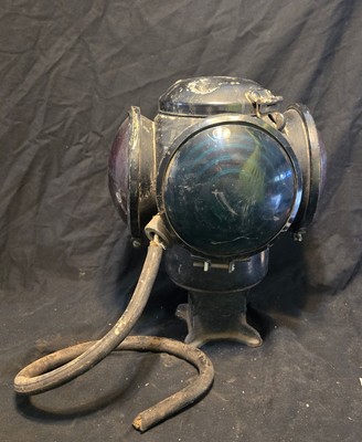 ADLAKE RAILROAD Electric Switch Stand 4 Way Signal Light Lantern Blue & Red Lens