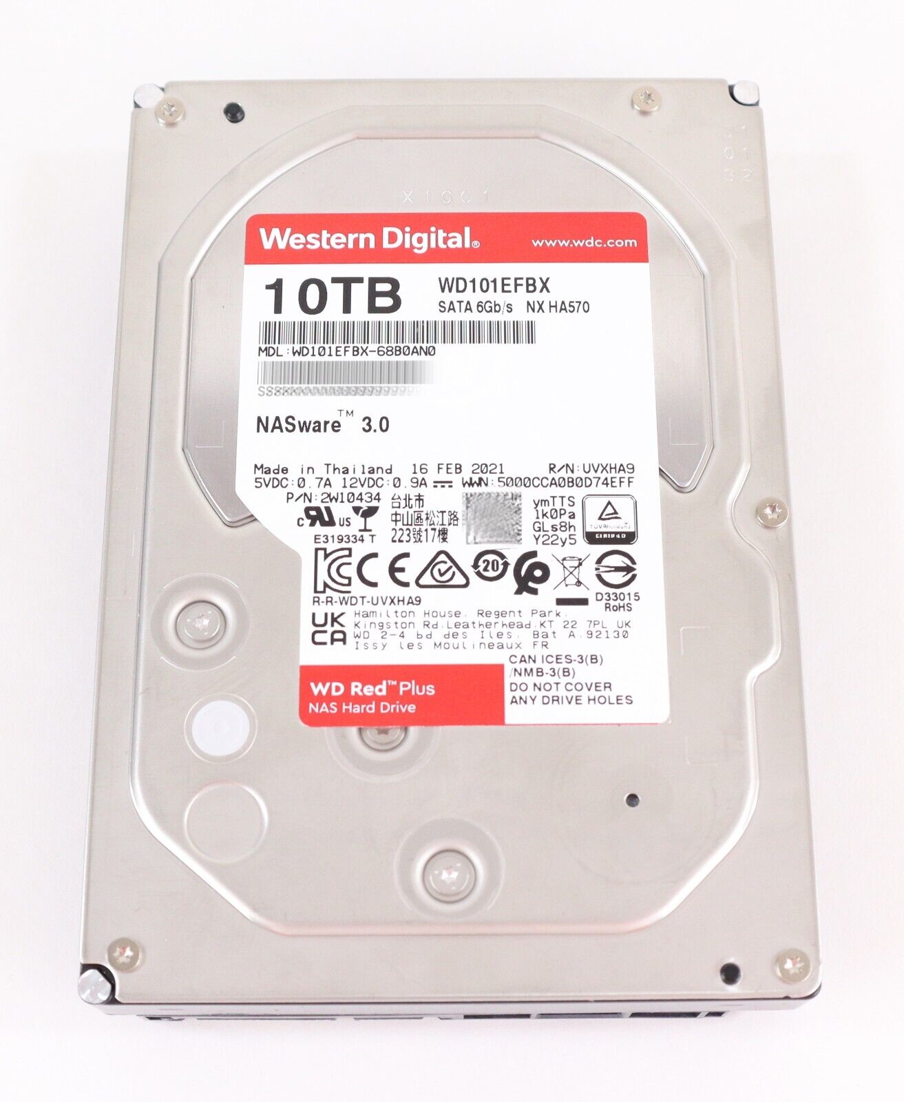 WD Red Plus NAS 10TB WD101EFBX-68B0AN0 NX HA570 7.2K RPM SATA 6Gb/s 3.5 WD Red Plus NAS 10TB WD101EFBX-68B0AN0 NX HA570 7.2K RPM SATA 6Gb/s 3.5