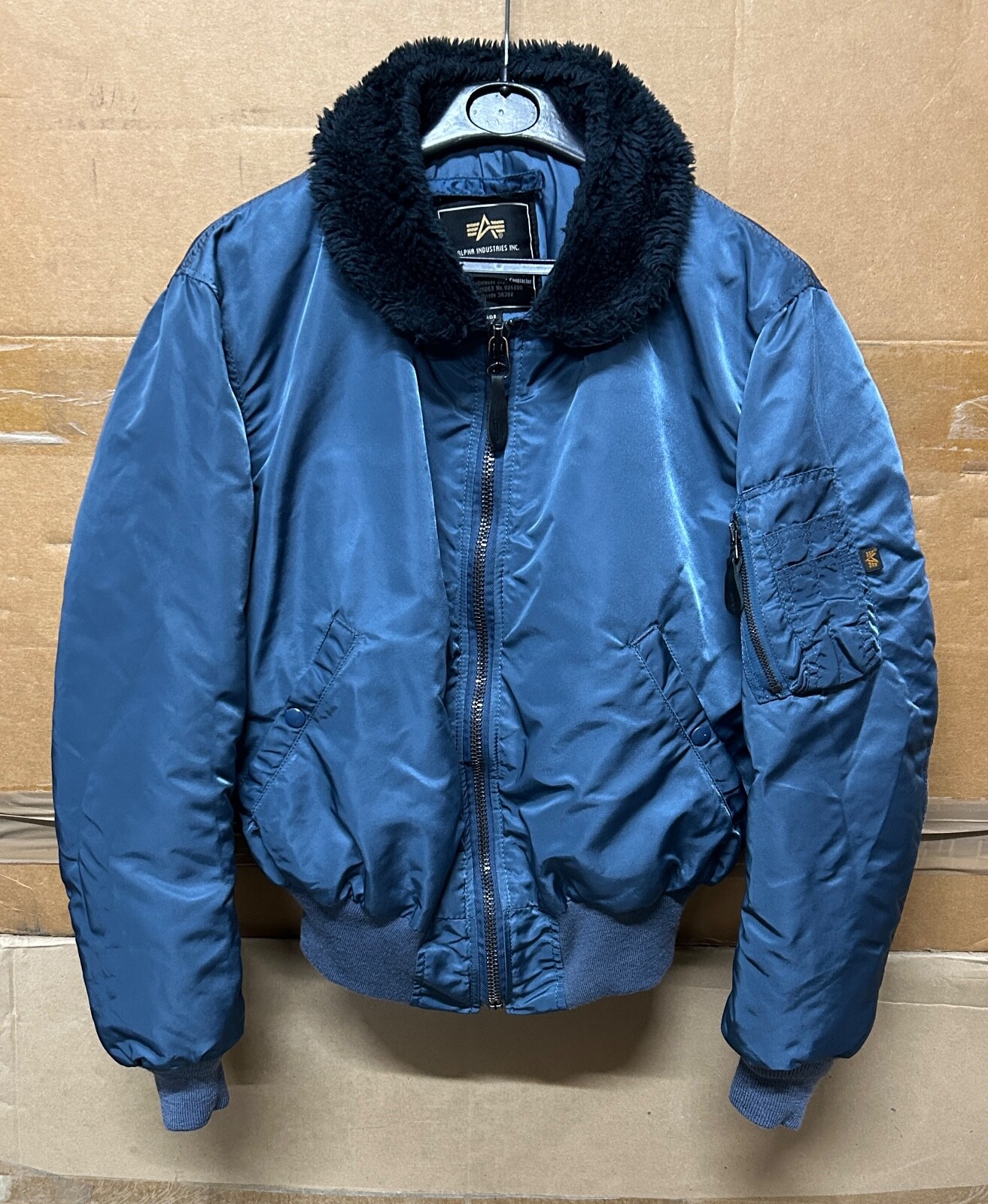 USA製 アルファALPHA社 B-15D GENUINE US ALPHA INDUSTRIES JACKET FLYING B-15D BLUE MADE IN