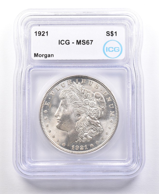1921 Morgan Silver Dollar MS67 ICG *2087