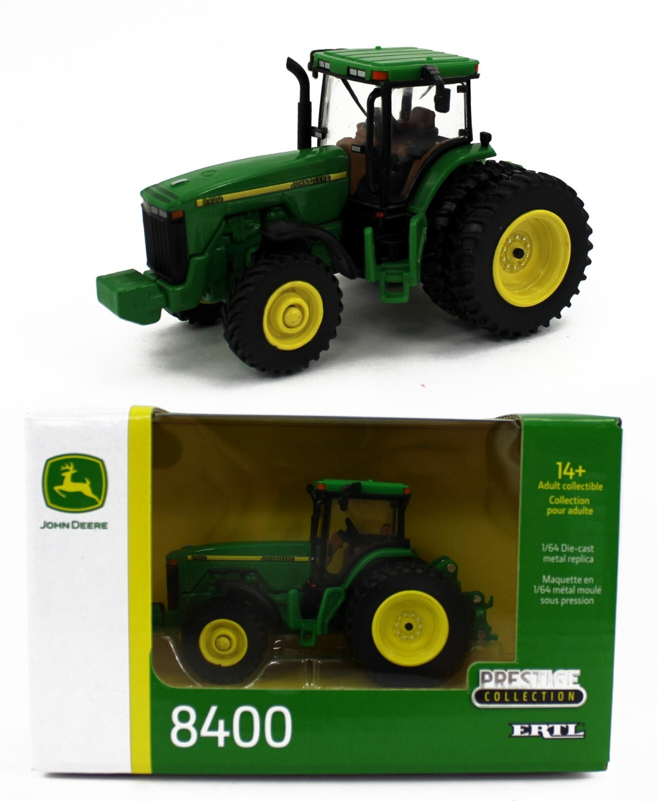 ERTL 1:64 *JOHN DEERE* Model 8400 TRACTOR w/DUALS *PRESTIGE