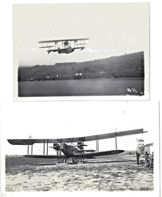 HM Benner 2x Biplane Photos + Aviator Clarence Chamberlin d.1976 Signed Photo !!